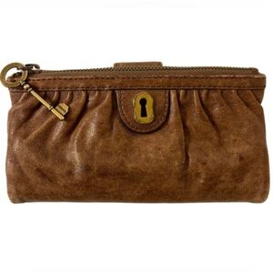 Vintage FOSSIL Long Live Vintage Leather Wallet/Clutch